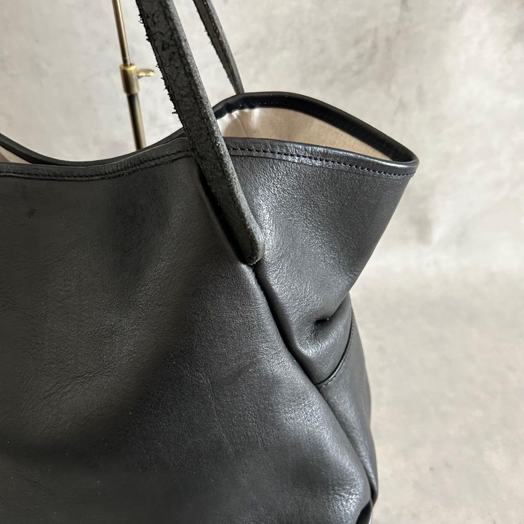 北欧暮らしの道具店Enseアンサレザートートバッグブラック