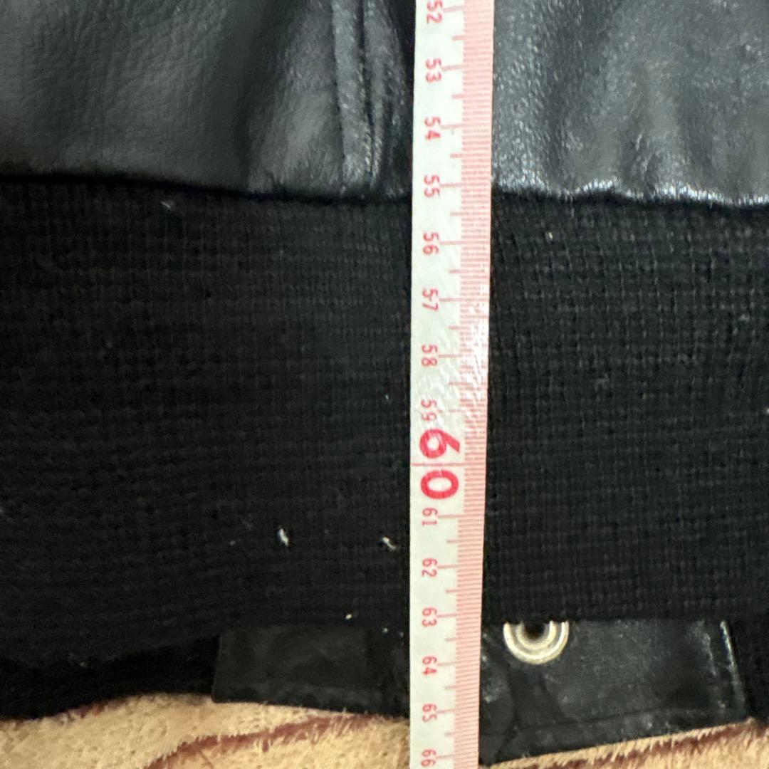 Excelled ブラックレザージャケット 38 G-1