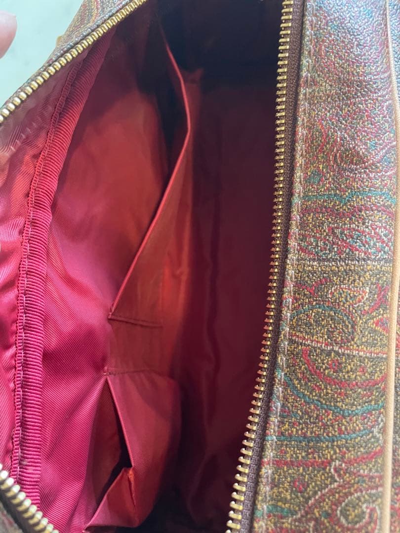 【極美品】ETRO ペイズリー ミニボストンハンドバック　鍵付き
