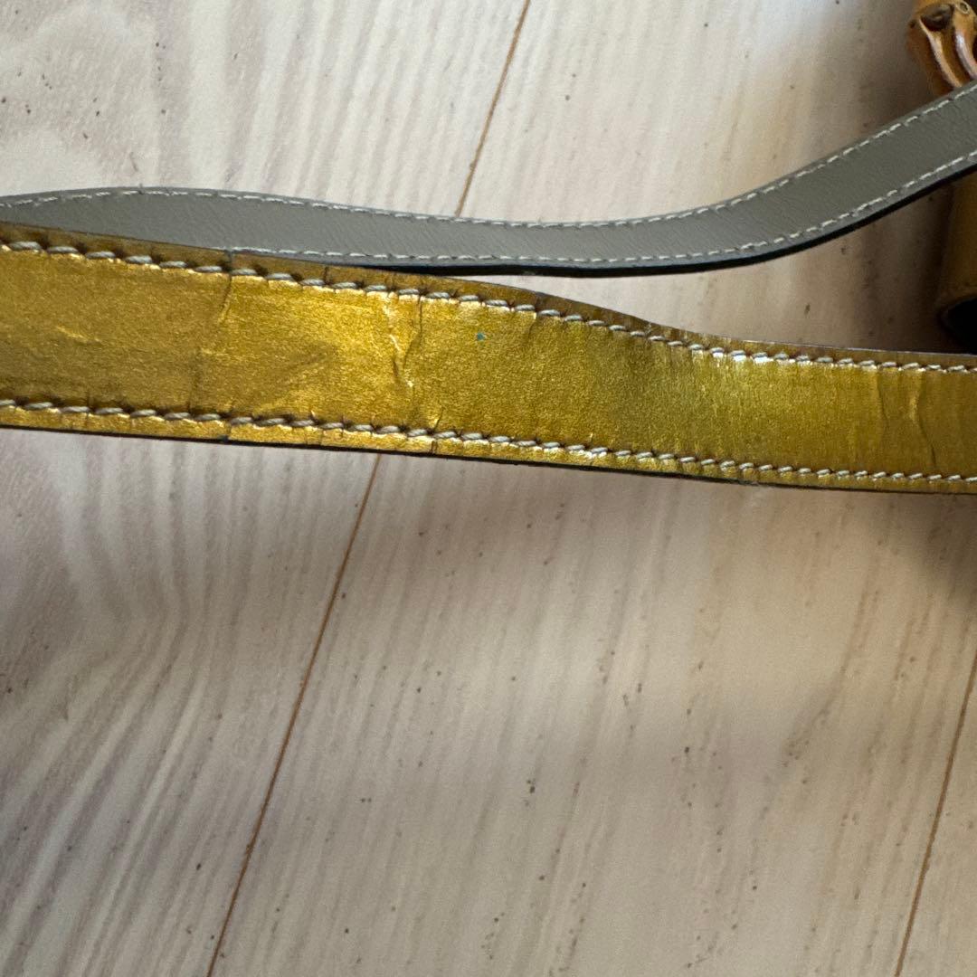 GUCCI エナメルゴールドバックパック