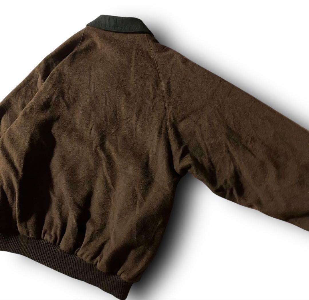 vintage Graham Hillハリントンジャケットウール調短丈ブラウンL