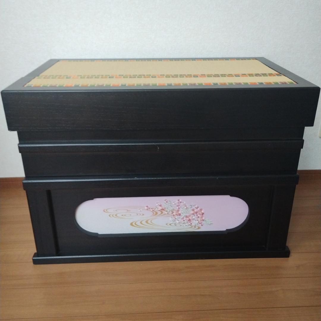 美品 吉徳大光 雛人形 ひな人形 五人飾り 三段飾り ライト付き