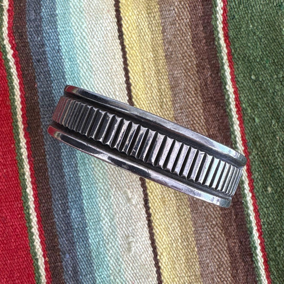 Darin Bill ダブルスタンプバングル　ダーリンビル　ナバホ　ヘビーゲージ