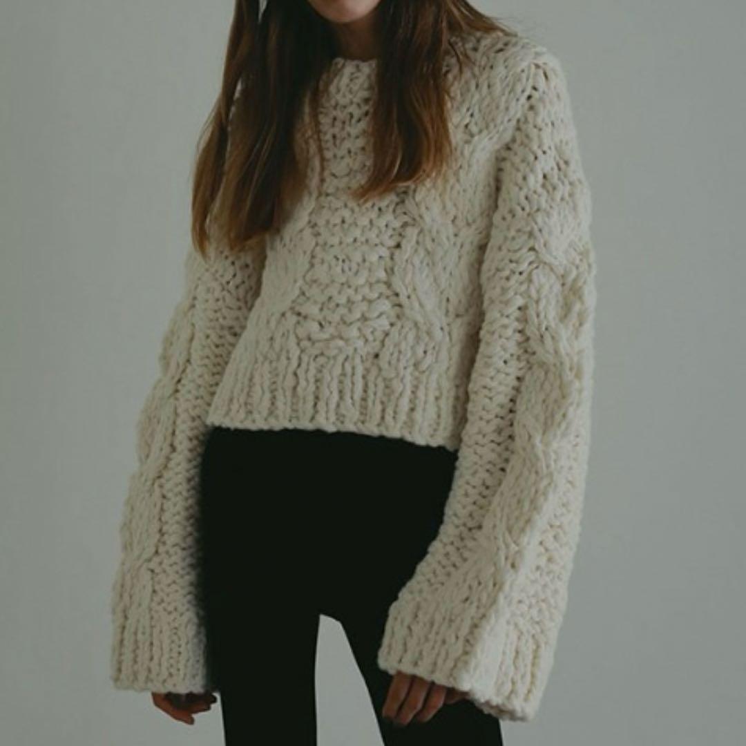 【タグ付き新品】ETRE TOKYO ハンドニットケーブルプルオーバー