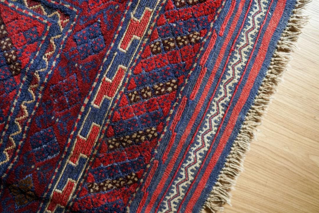 アフガニスタン オールド マシュワニ 手織りキリム トライバルラグ