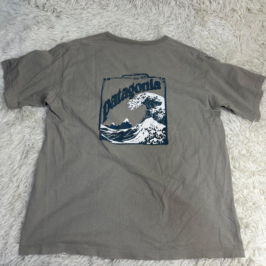 patagonia 90s USA製 ベネフィシャルT 北斎 波グラフィック M