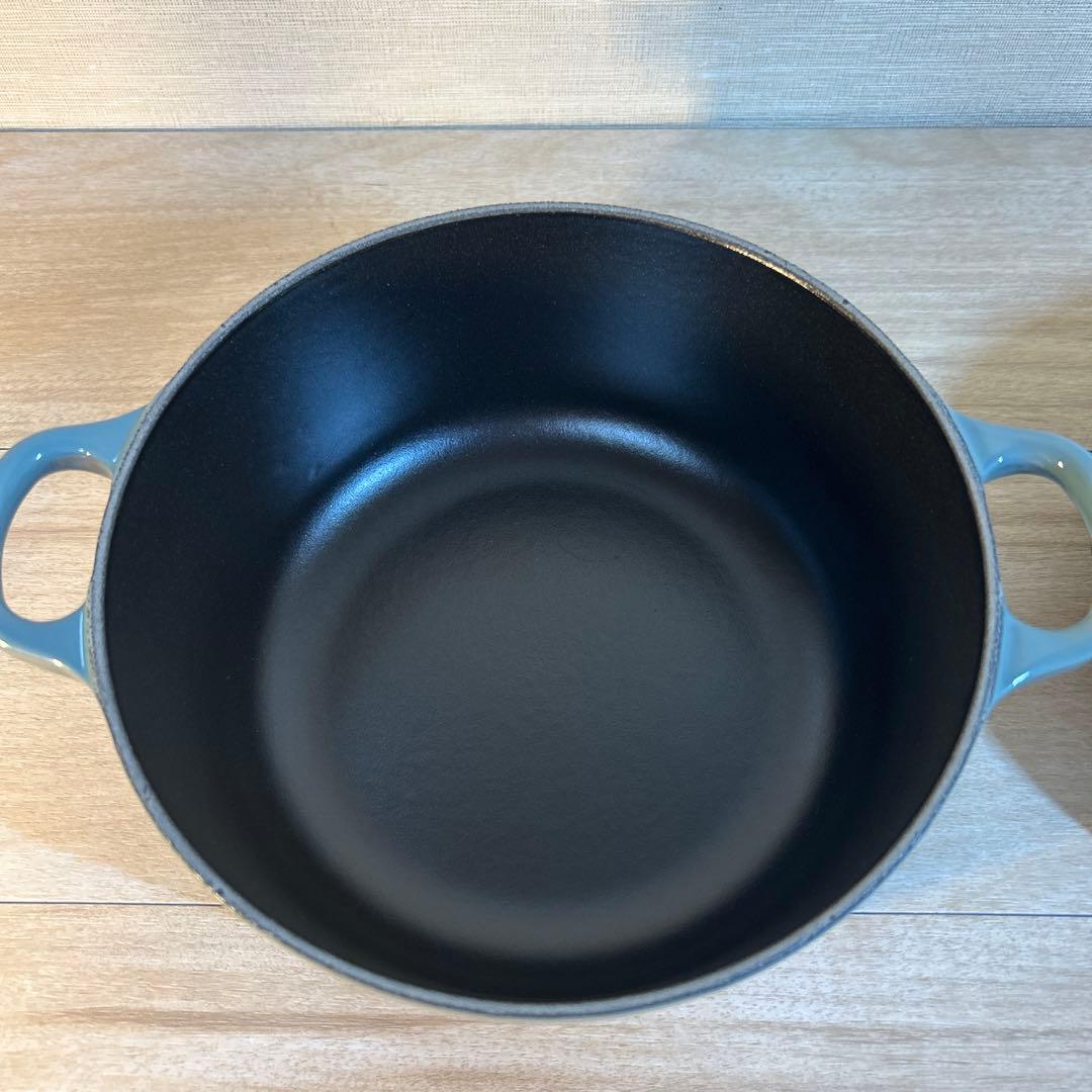 ルクルーゼ　ココットロンド　20cm マリンブルー　両手鍋　鍋