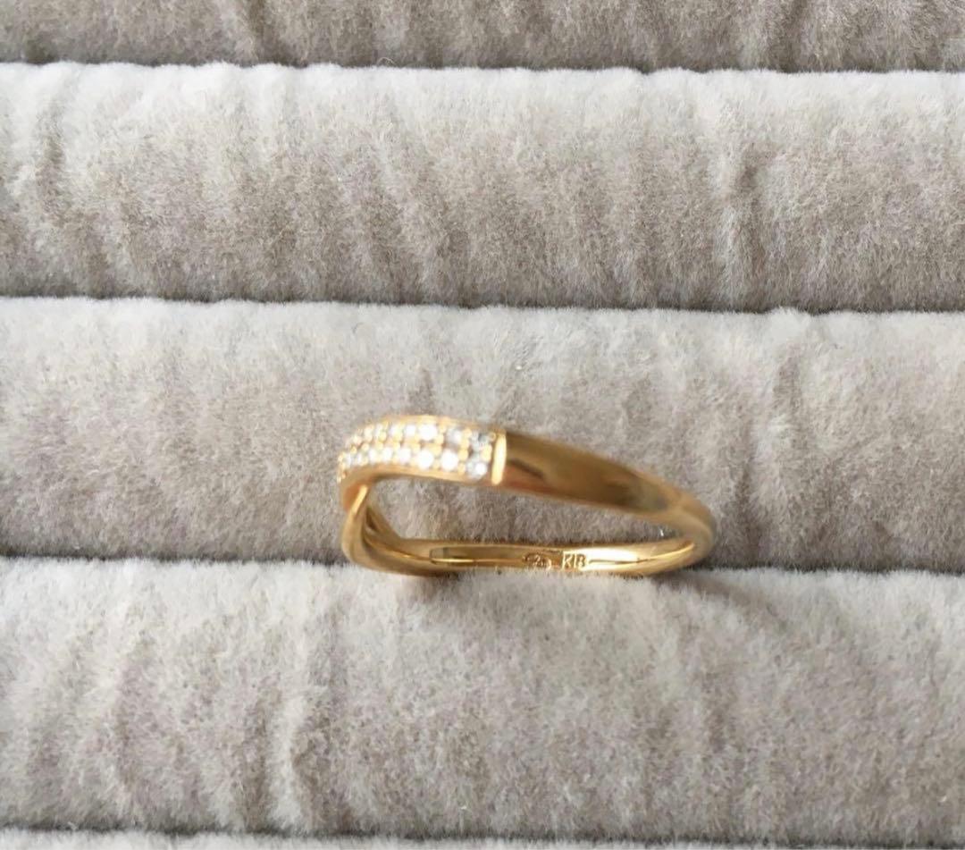 K18 STARJEWELRY ハーフエタニティ ダイヤモンドリング