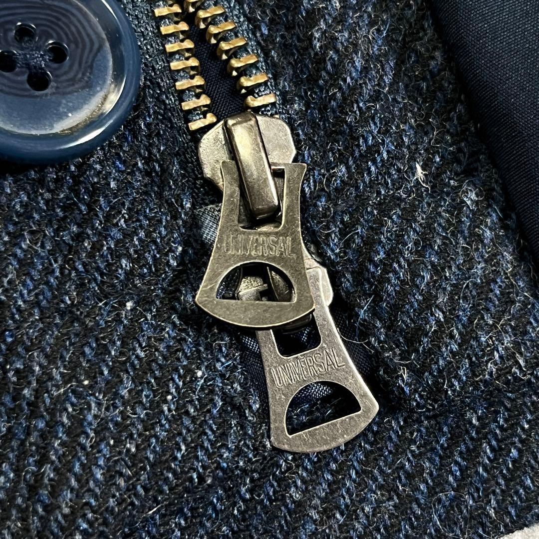 フェローズ 中綿キルティング マウンテンパーカー 38 ネイビー 素材切替