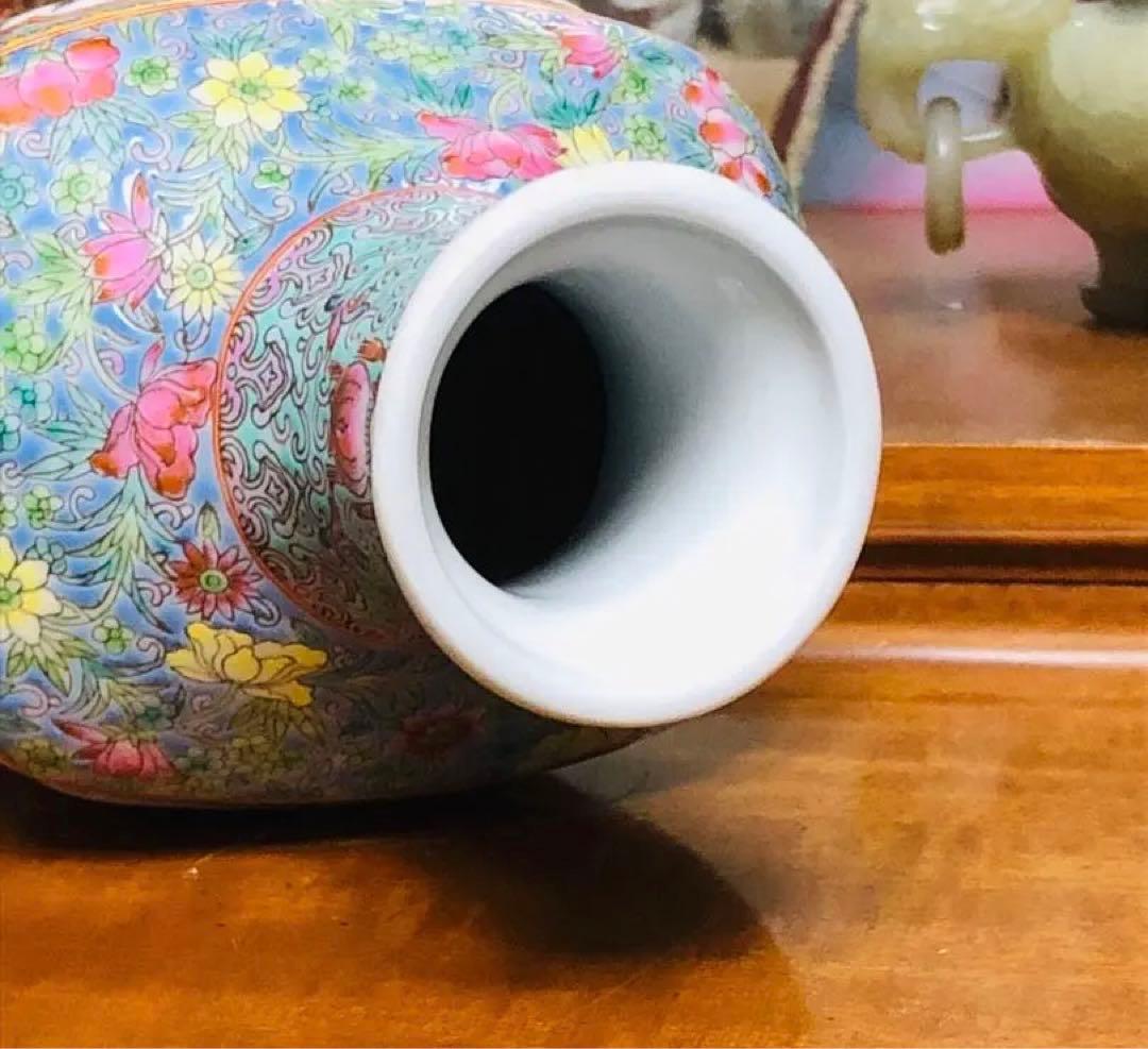 大清光緒年製銘　中国粉彩陶器