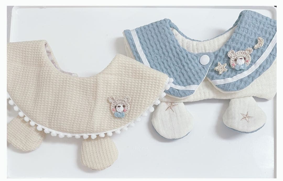 ハンドメイドスタイ　くまみみセーラースタイ　y.様