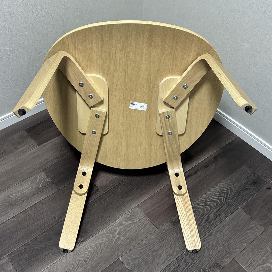 IKEA イージーチェア　フローセット　ワイドチェア　ホワイトステイン　オーク