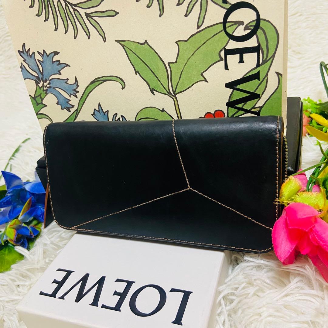 付属品完備✨LOEWE✨ロエベ ✨財布✨パズル✨カーフレザー✨ブラック✨箱付き✨