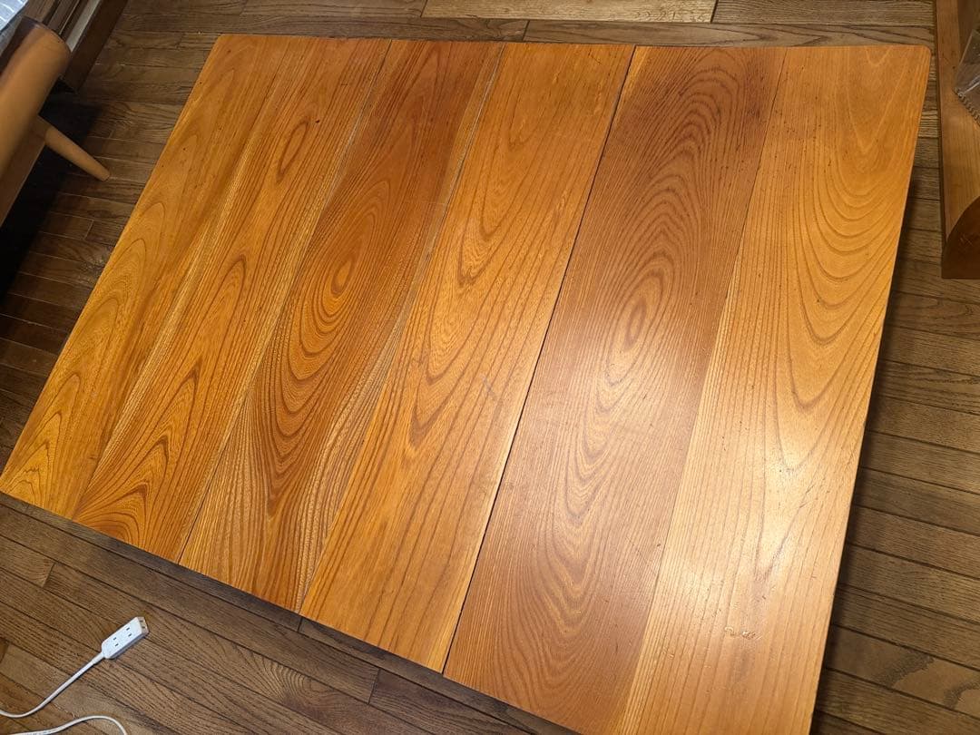 匠　木工職人技　けやき欅ケヤキ　天然無垢材 凄い杢　天板　テーブル　堀コタツ