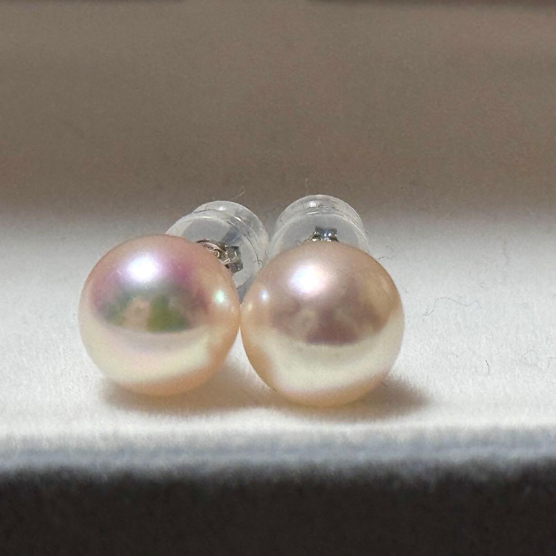 ピカチュウさま専用【最高級　プラチナ】 あこや真珠　パールピアス　越しもの