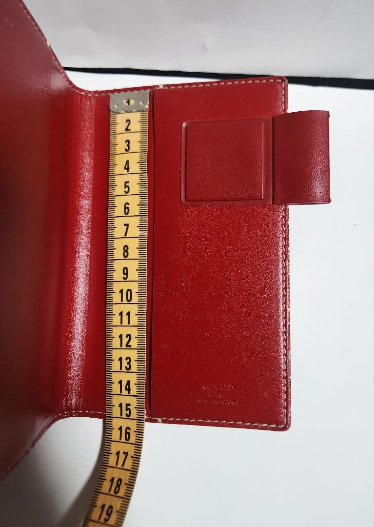 【美品】ゴヤール GOYARD 手帳カバー アジェンダ ボルドー 赤