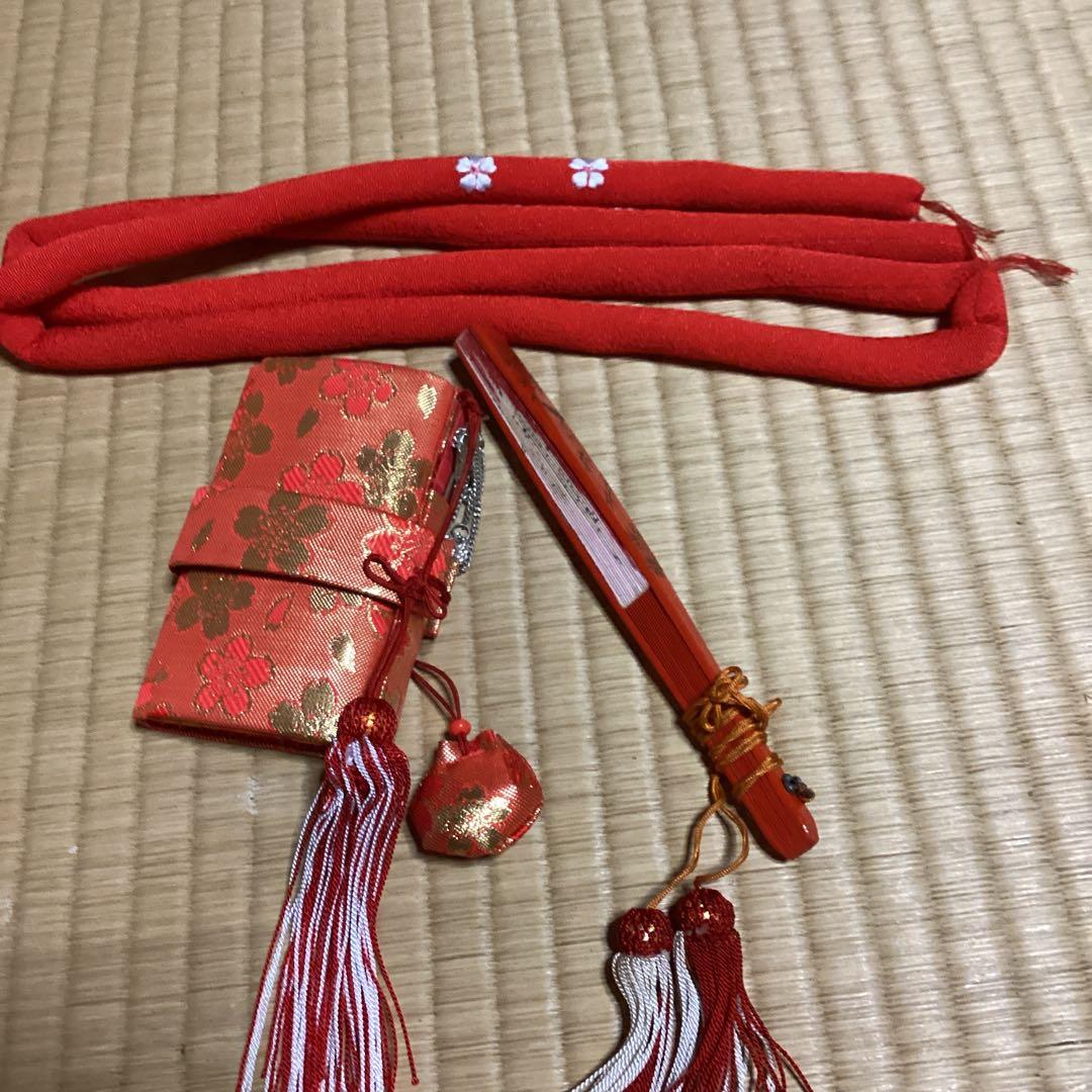 七五三七歳用フルセット　帯幅18センチ草履21、5センチ