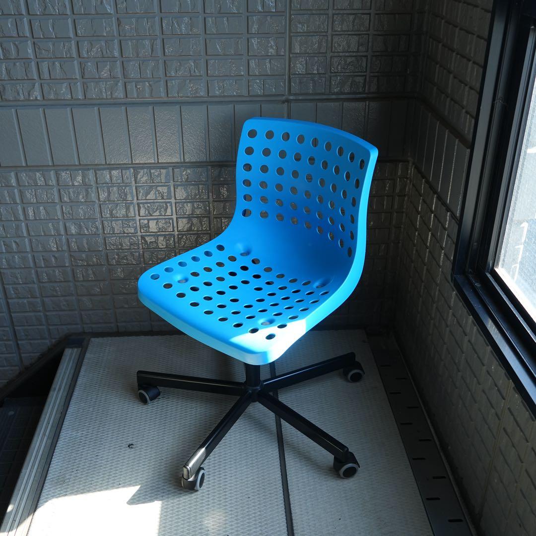 90s~00s old ikea SKALBERG デスクチェア ブルー