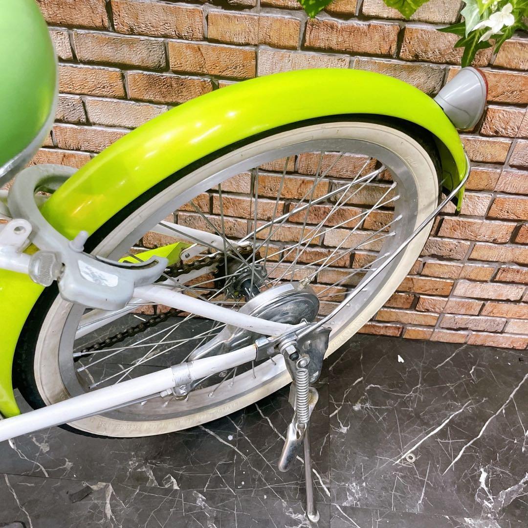 【42】子供用自転車 子供車 picolina ホワイト×黄緑 20インチ