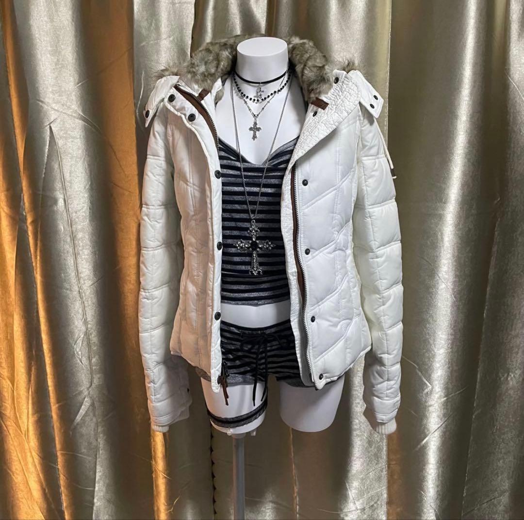 花*子様 グランジ ファージャケット y2k ダウンジャケット