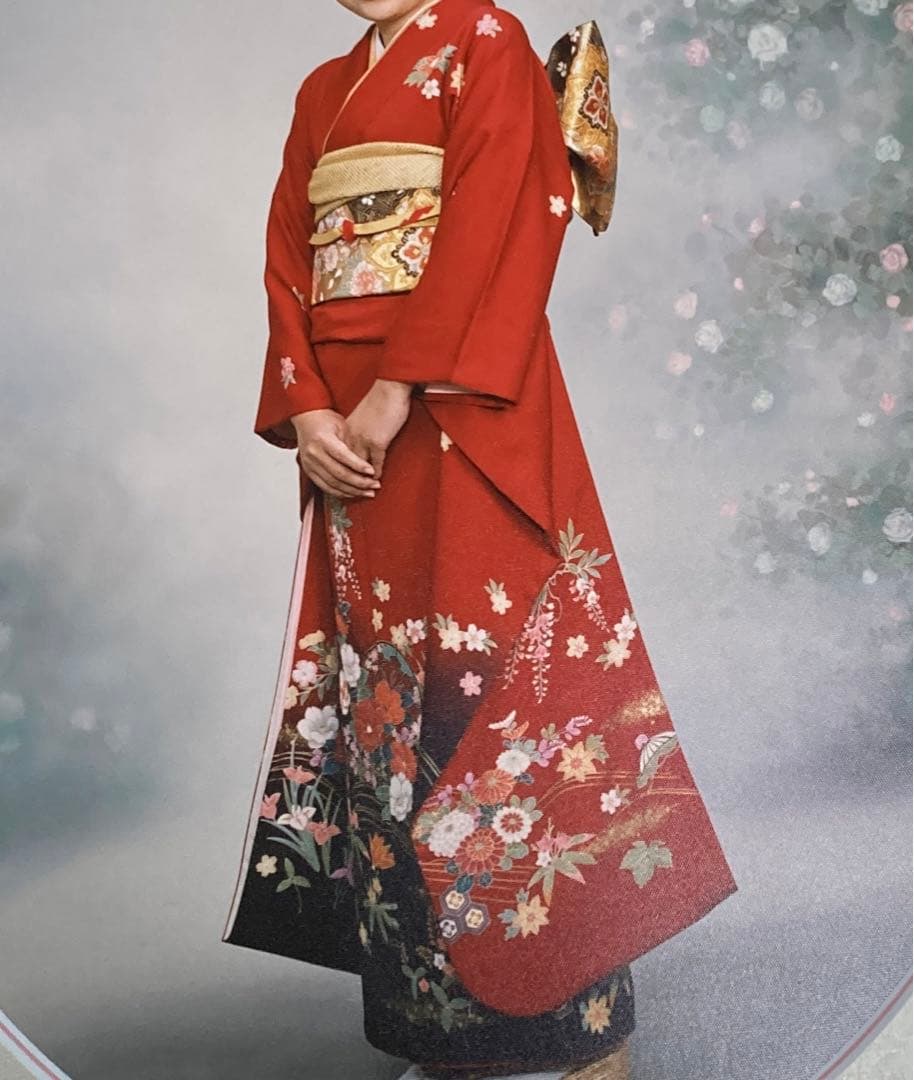振袖　成人式　7点セット帯、小物付き
