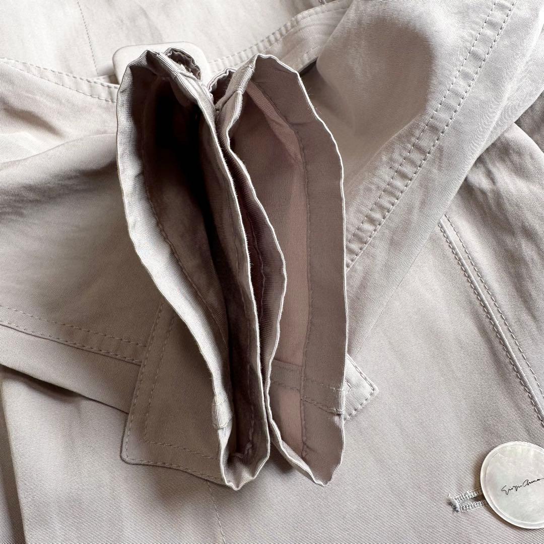 極美品 ジョルジオアルマーニ ベージュ フード付きロングコート 38