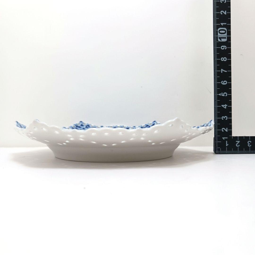 Y2912-3 ロイヤルコペンハーゲン ブルーフルーテッド ダブルレース 皿