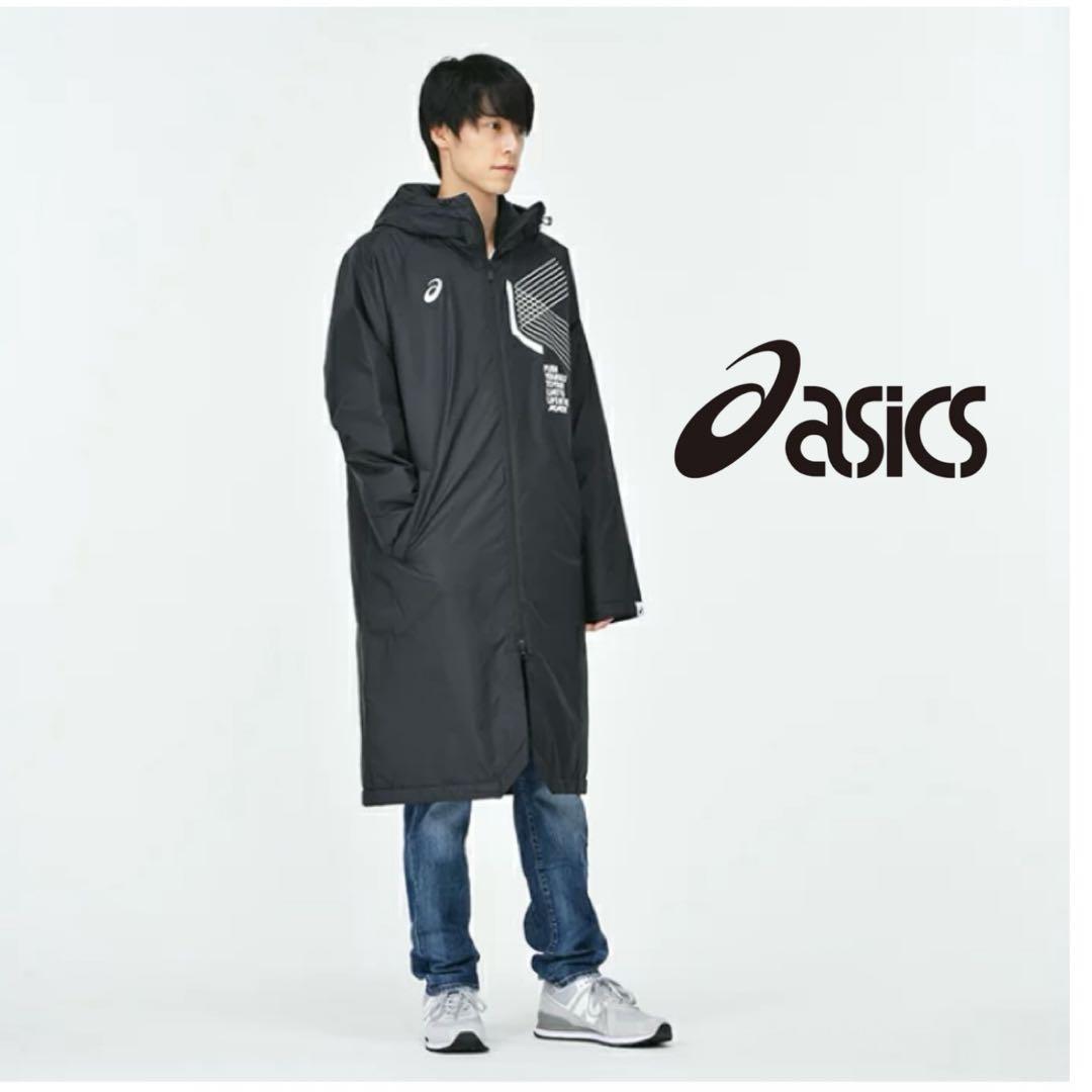 【新品未使用】 アシックス 現行モデル ベンチコート ロゴプリント