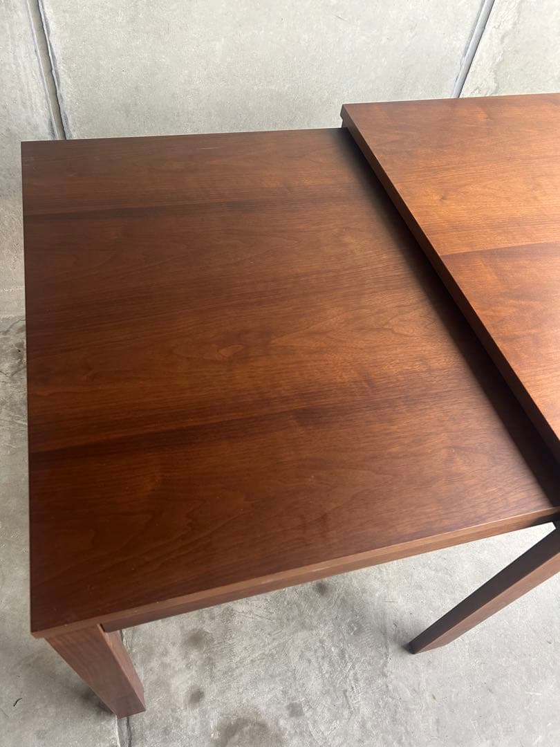 辻製作所⭐︎ダークブラウン 伸縮式テーブル 木製