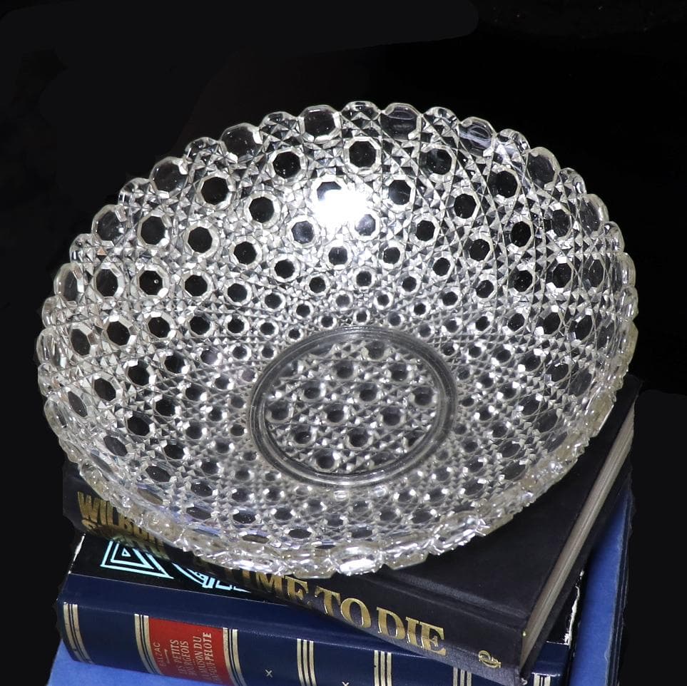 オールド・バカラ 1890年 ディアマン・ピエーリー 23cm 大型鉢 菓子入れ