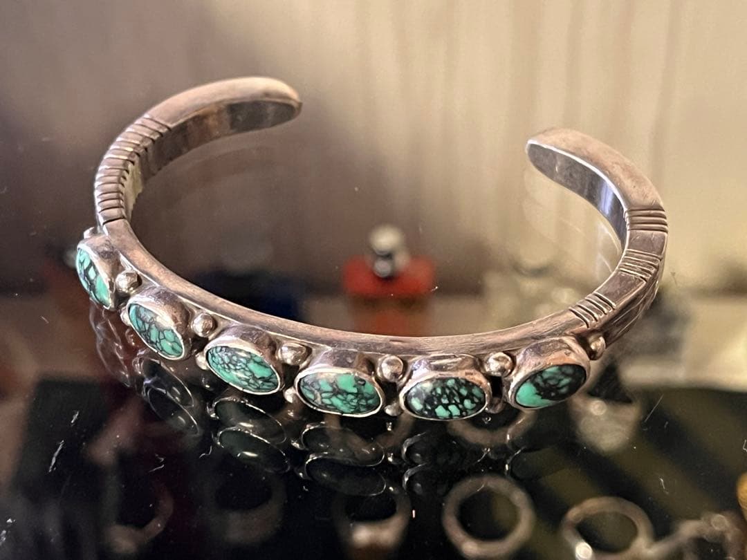 ターコイズ シルバーバングル ナバホ インディアンジュエリー アメカジ