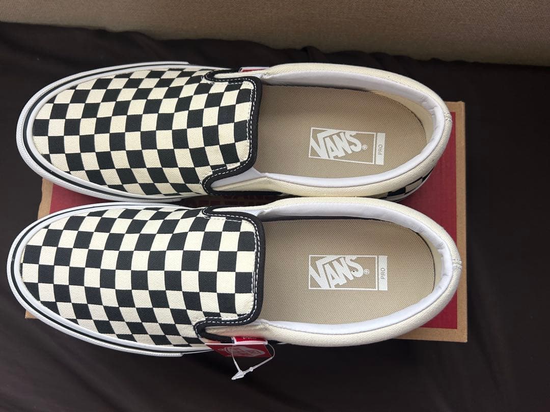 専用★【未使用】VANS スリッポン プロ 白×黒チェッカー柄 希少廃番モデル