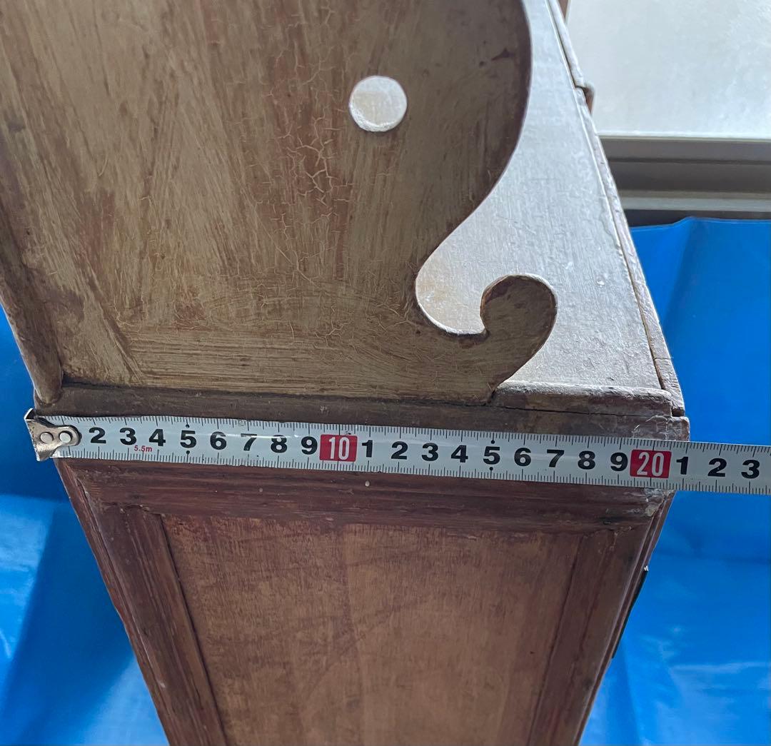 【レトロ】木製ガラス扉キャビネット