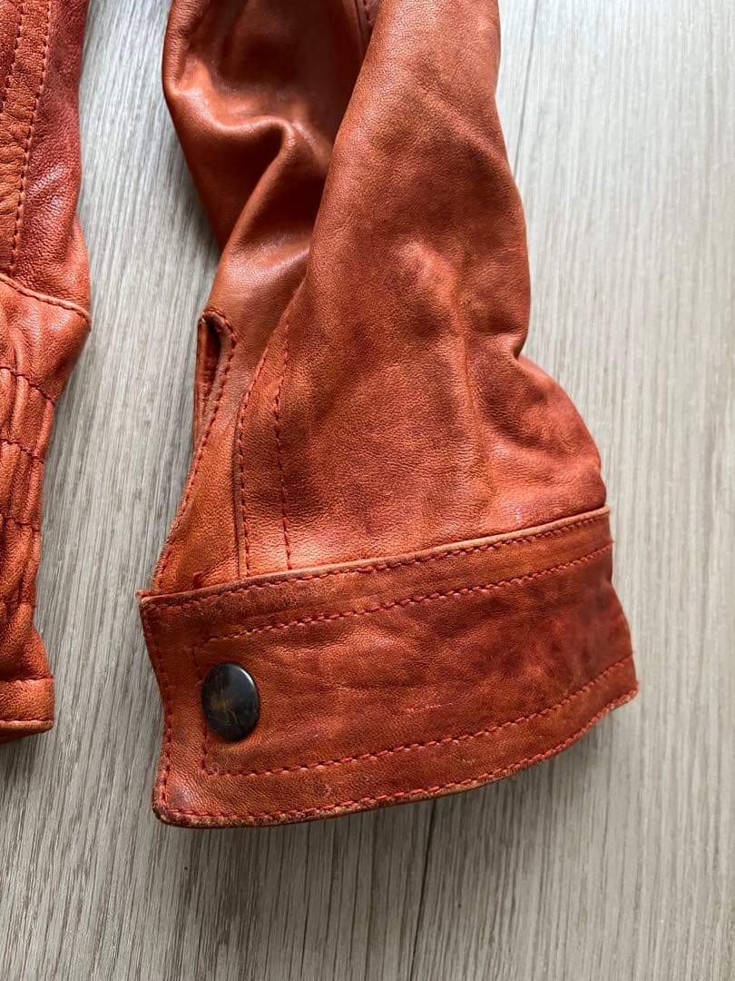 DOLCE & GABBANA ラムスキンレザージャケット　44