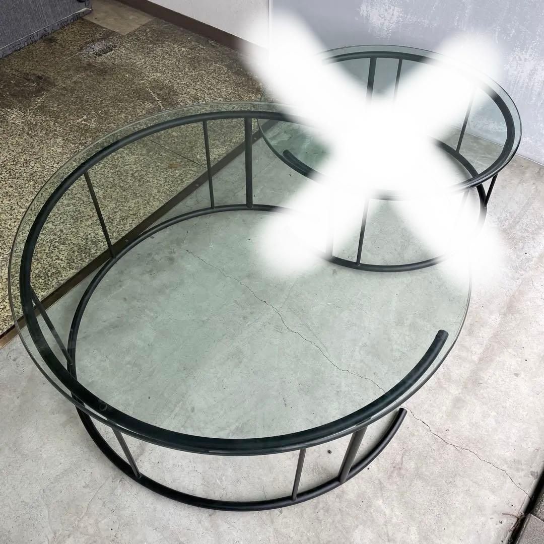 半額以下　フクラ　TMRB ガラステーブル　ローテーブル　セット　ブラック