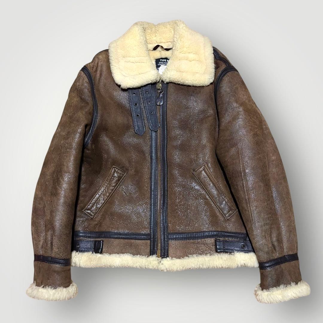 美品・40 Schott ショット　B-3 リアムムートン　フライトジャケット