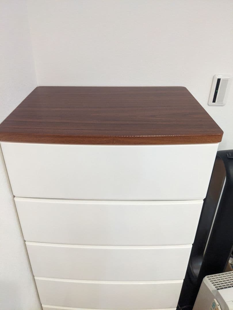 ホワイトチェスト 6段 引き出し付き