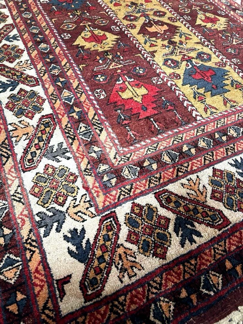 期間限定価格　アフガニスタン絨毯　手織　コットン✖️ウール　パキスタン　ペルシャ