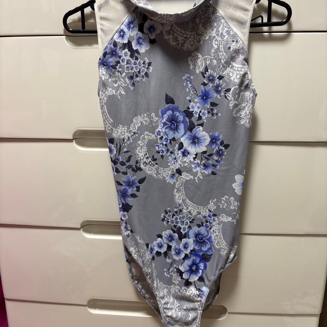 popup限定カラー、stina /M花柄 レオタード グレー