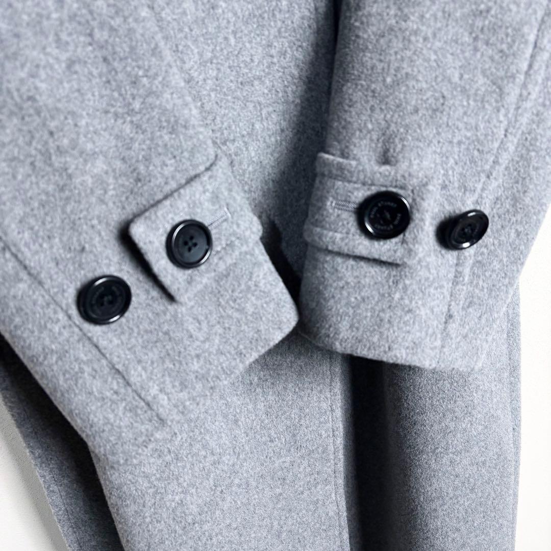 【カシミヤ混】ポールスチュアート　ウールトレンチコート　ベルト付　グレー　8