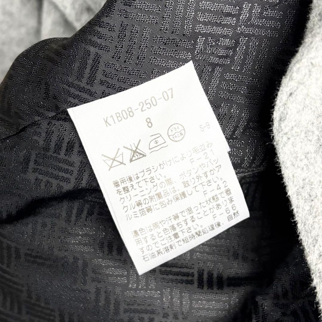 【カシミヤ混】ポールスチュアート　ウールトレンチコート　ベルト付　グレー　8