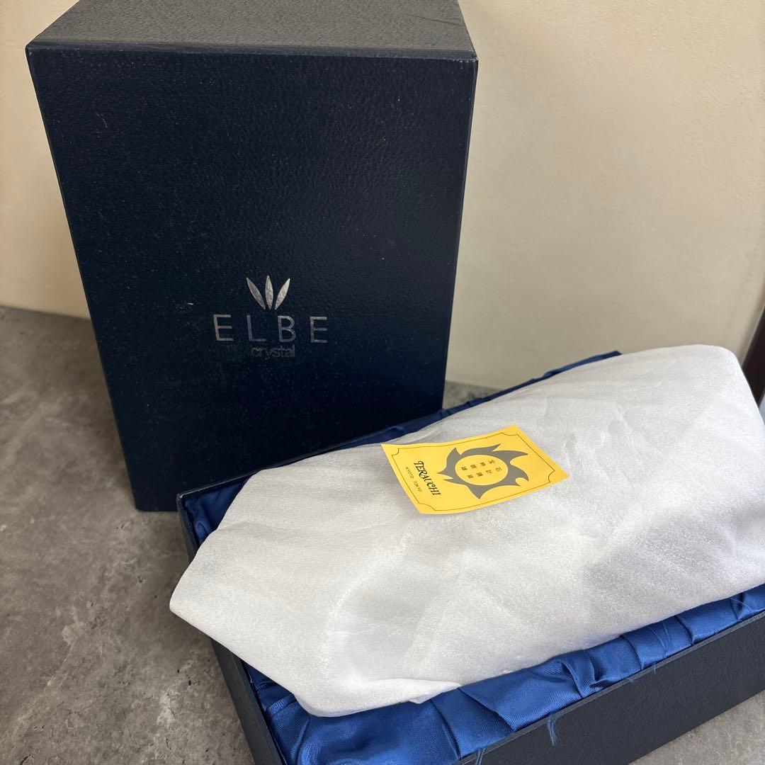 花瓶　ELBE crystal エルベ クリスタル 切子　花瓶　フラワーベース