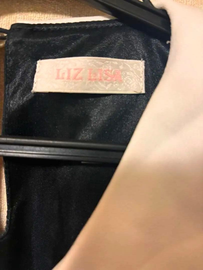 LIZ LISA RomanticCosmetics柄ワンピース黒