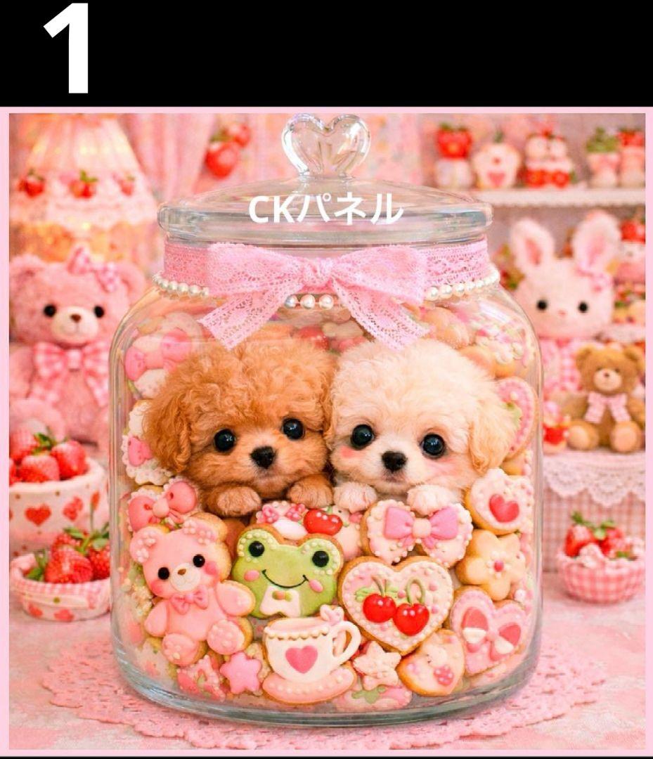 オーダーページ　ハンカチ　298 びんワンコ柄1/19 ハンドメイド