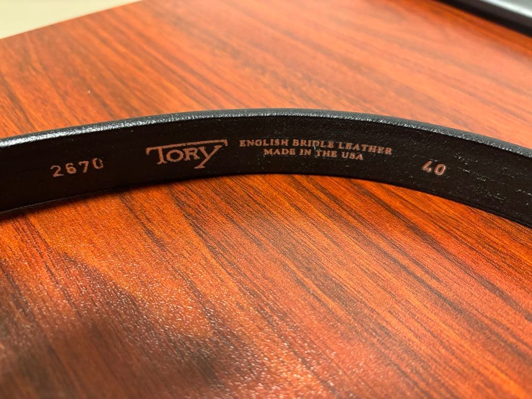 Tory Leather Mini Hook Buckle Belt 40インチ