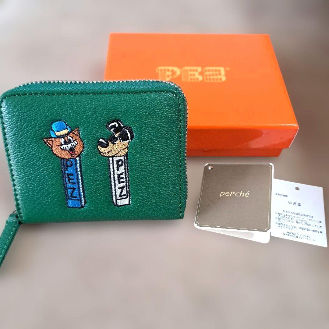 PEZ perche ear コラボジャバラ二つ折り財布 財布 グリーン 緑