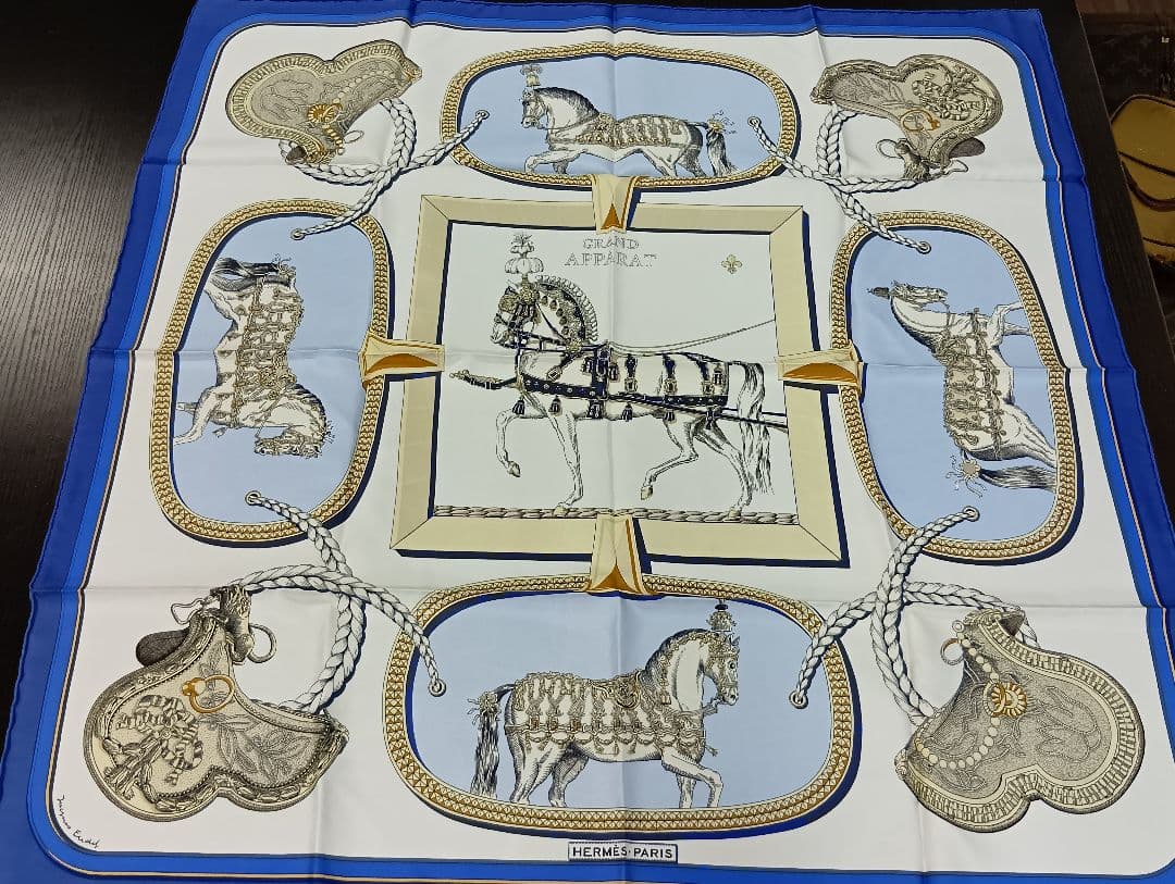 509 HERMES エルメス シルク スカーフ カレ90
