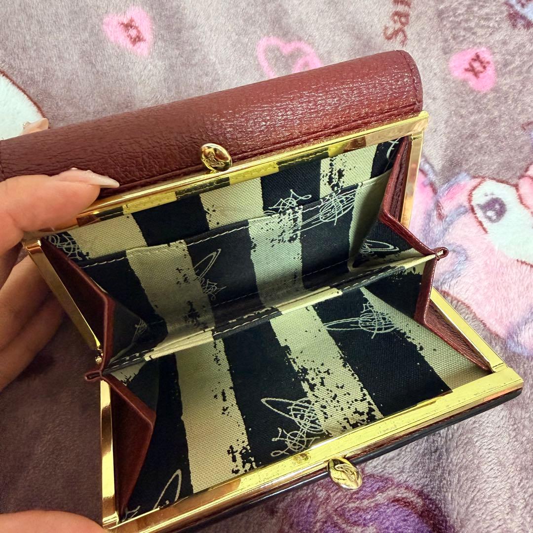 Vivienne Westwood バーガンディ 三つ折り財布　折り財布　がま口