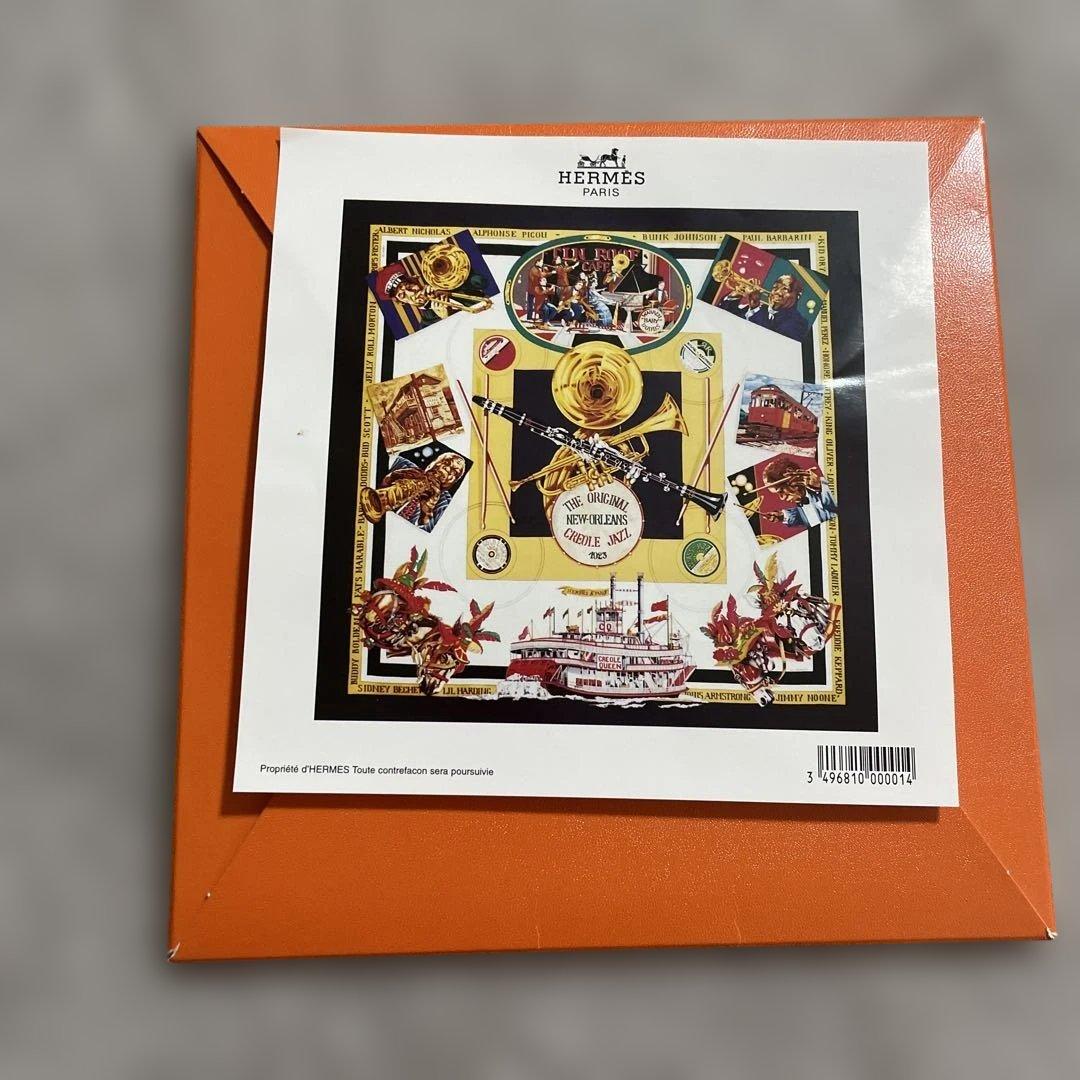 HERMES スカーフ 音楽と船のデザイン 90cm