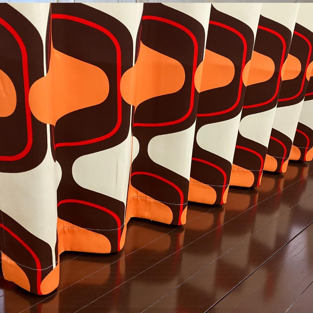 昭和レトロ カーテン2枚セット